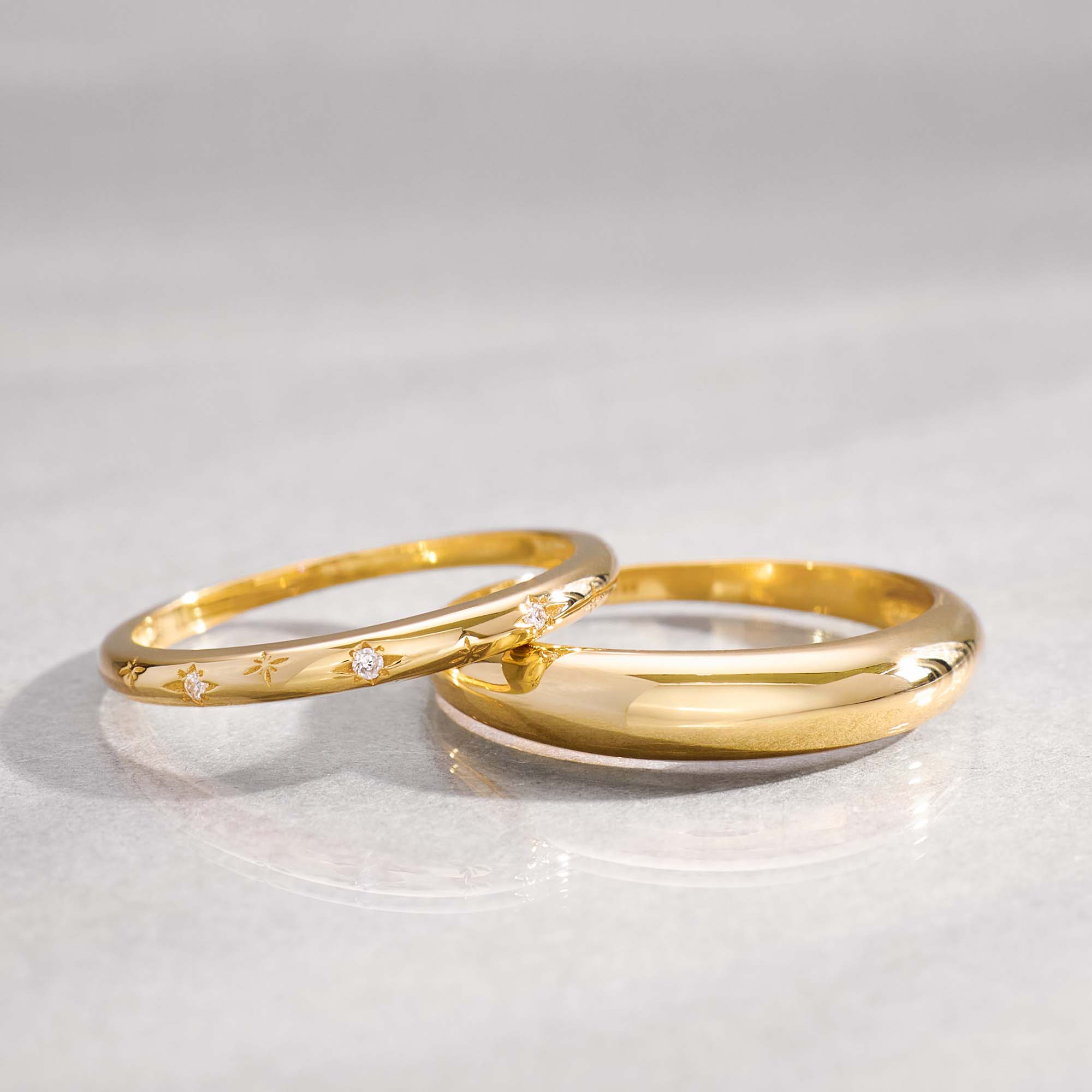 Midi koepelring | Goud 14k