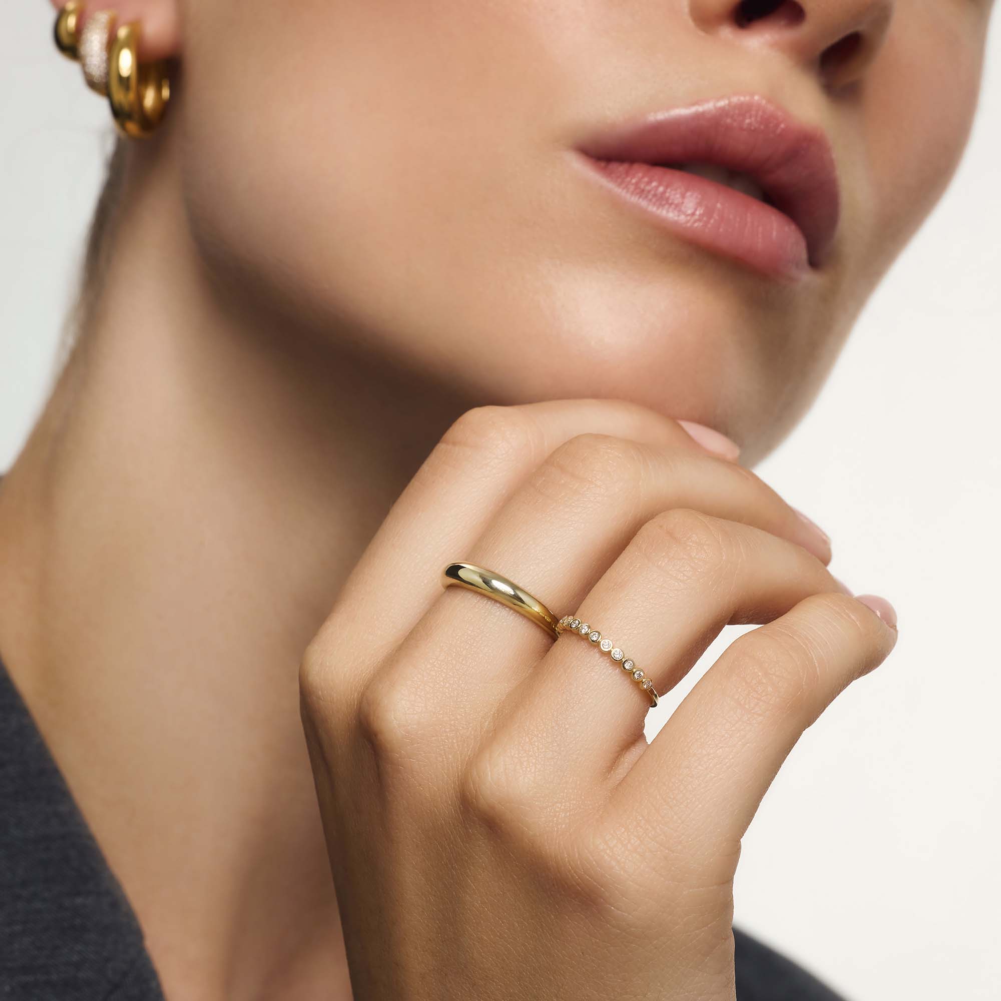 Midi koepelring | Goud 14k