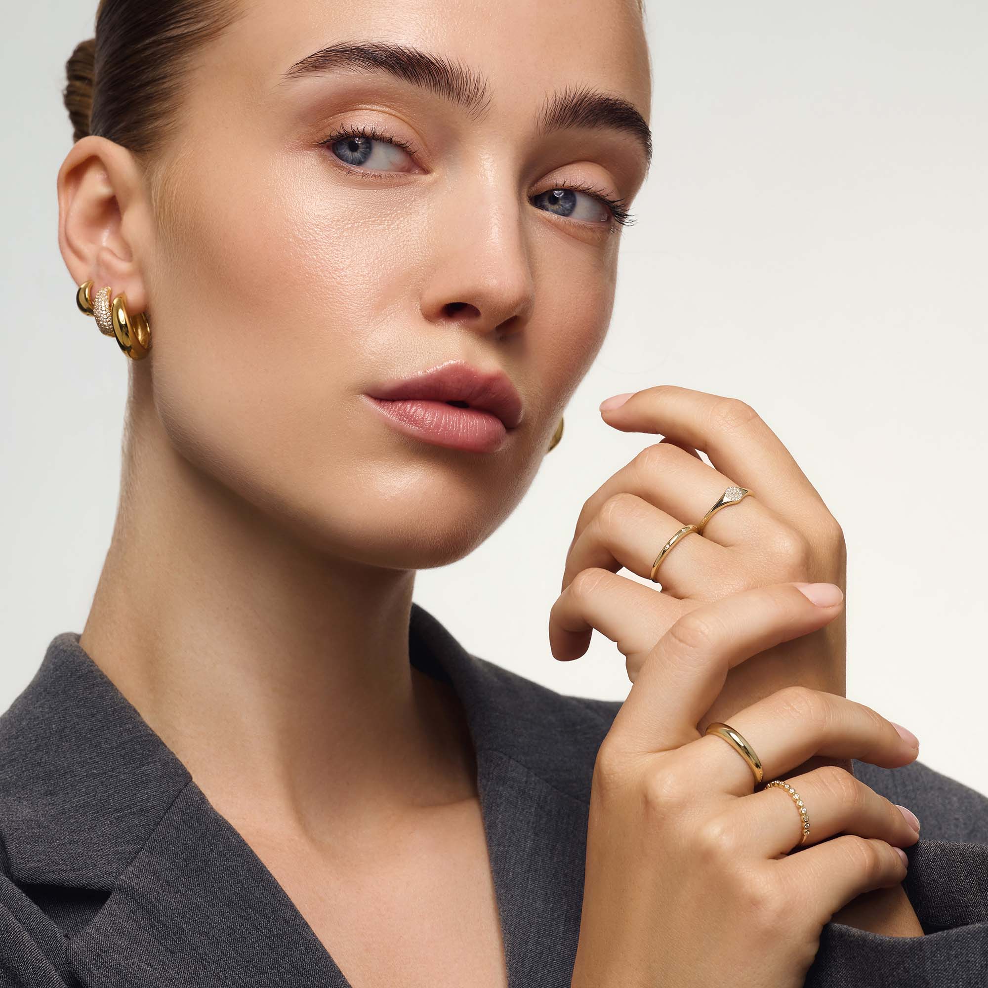 Midi koepelring | Goud 14k