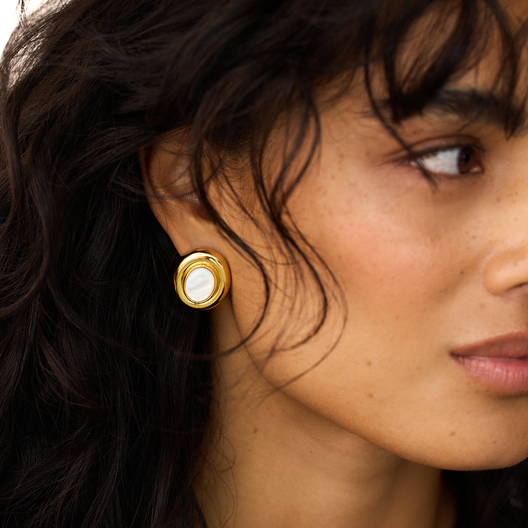 Giselle pareloorbellen | goud 14k