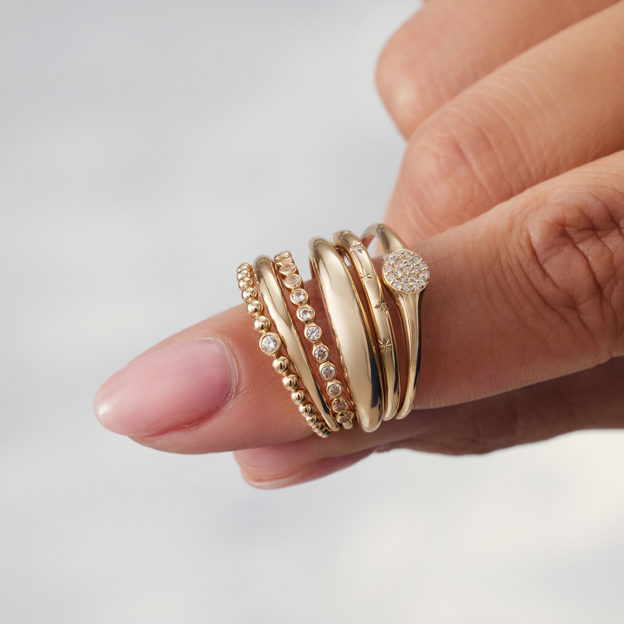 Midi koepelring | Goud 14k