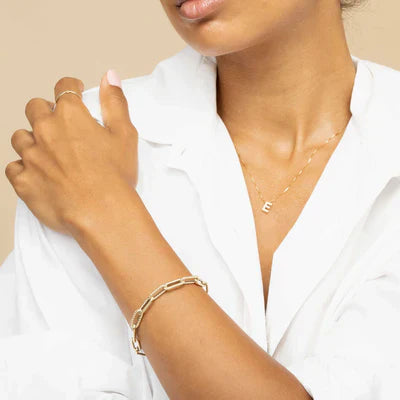Ketting met liefdesletter initialen | Goud 18k