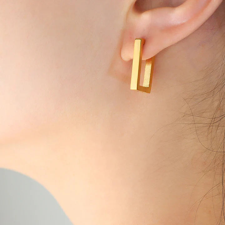 Terrafin Geometrica oorbellen | Goud 18k