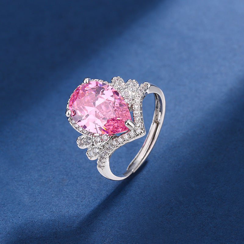 Aria Roze Druppel Set | Witgoud 16k