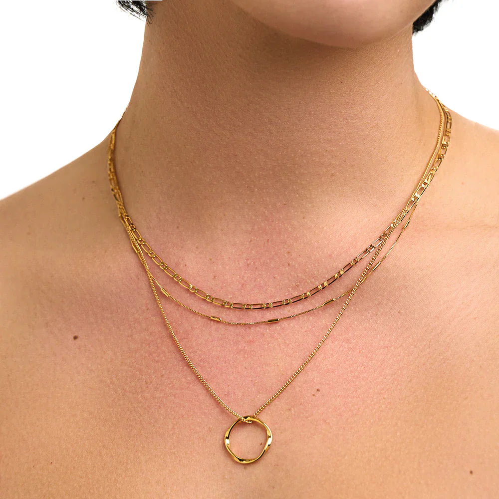Open cirkel ketting | Goud 18k
