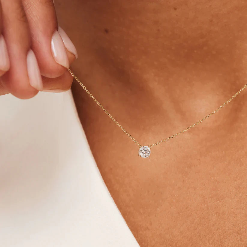 Cléa Moissaniet Stenen Ketting | Goud 14k