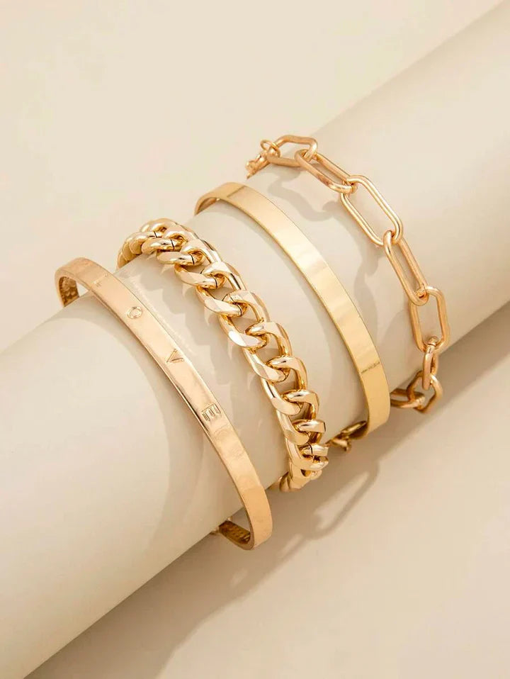 Elan Mercer Armbandenset | Goud 18k