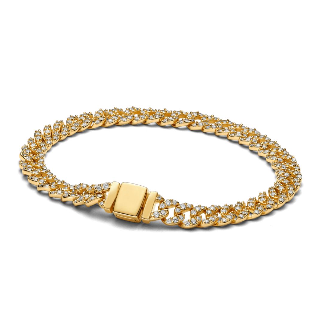 Moissaniet Cubaanse armband | Goud 18k
