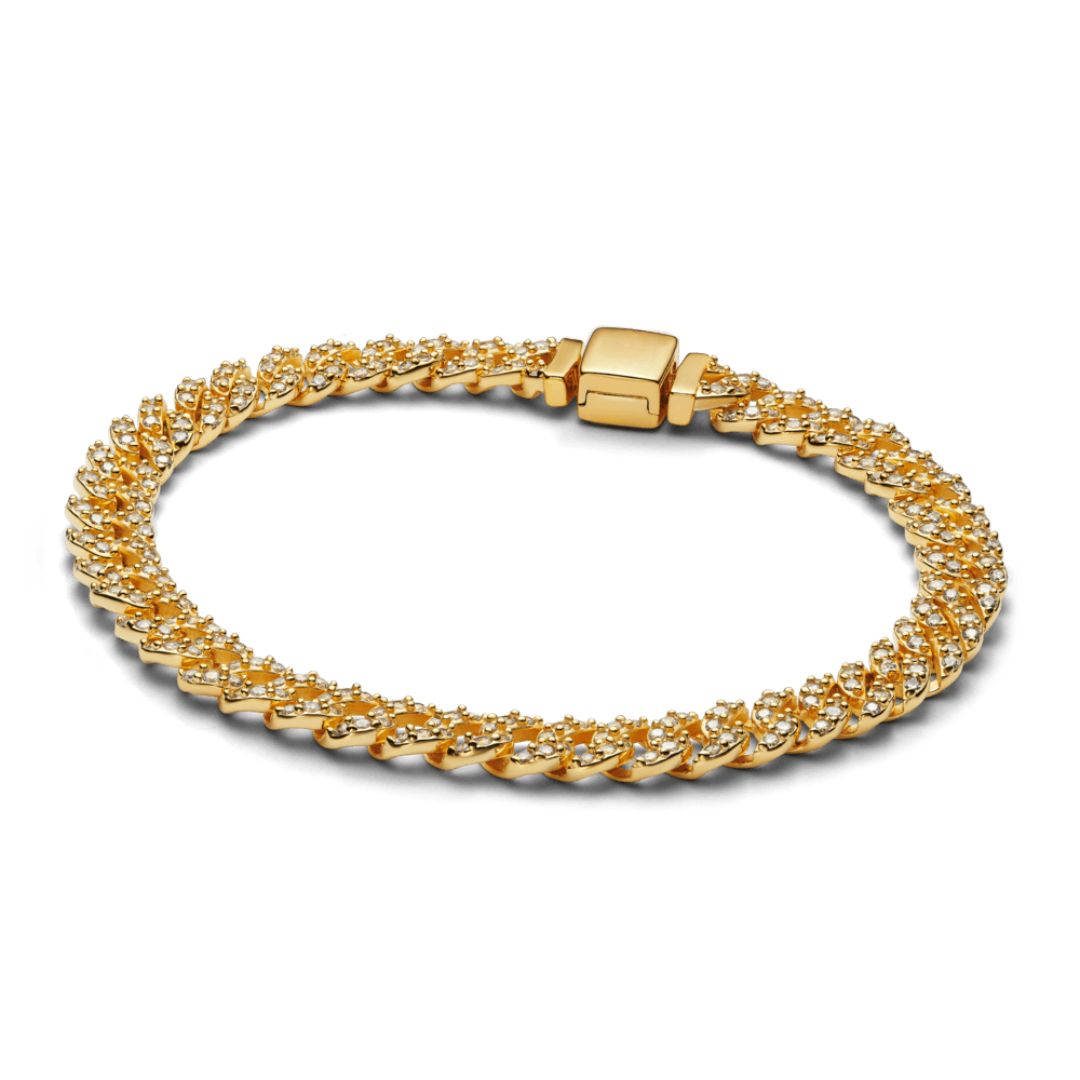 Moissaniet Cubaanse armband | Goud 18k
