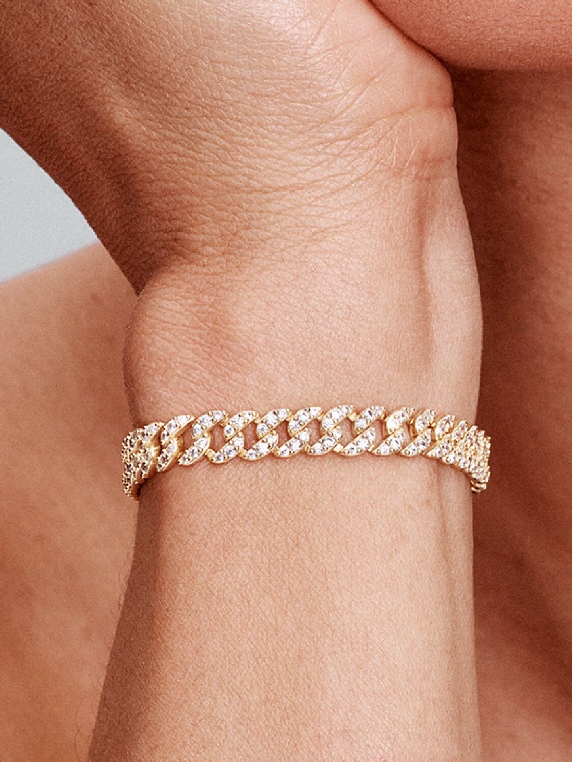 Moissaniet Cubaanse armband | Goud 18k
