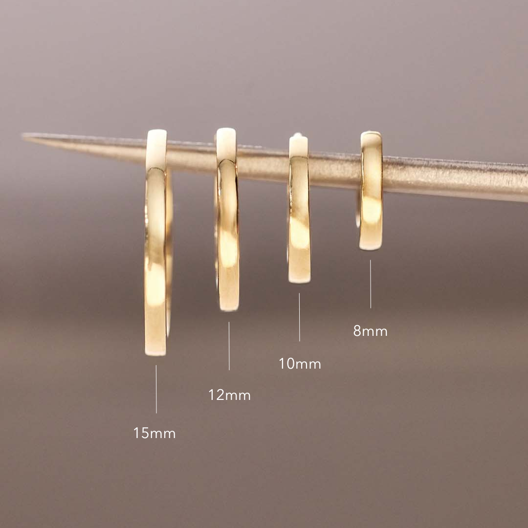 Enkel Huggie (12mm) | Goud 14k