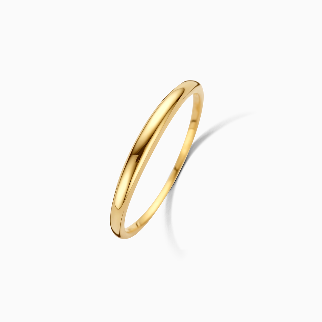 Slanke koepelring | Goud 14k