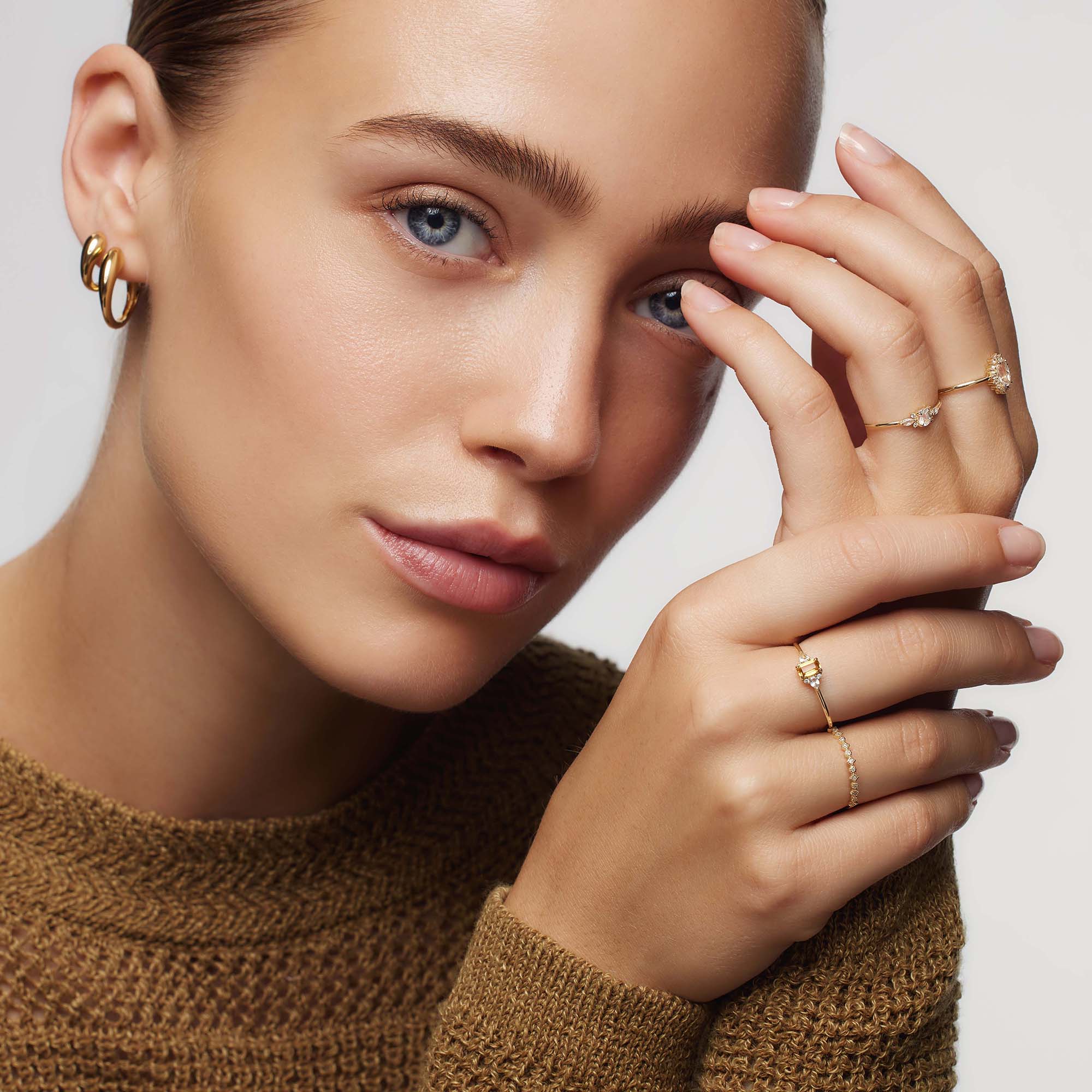 Maansteen Muze Ring | Goud 14k