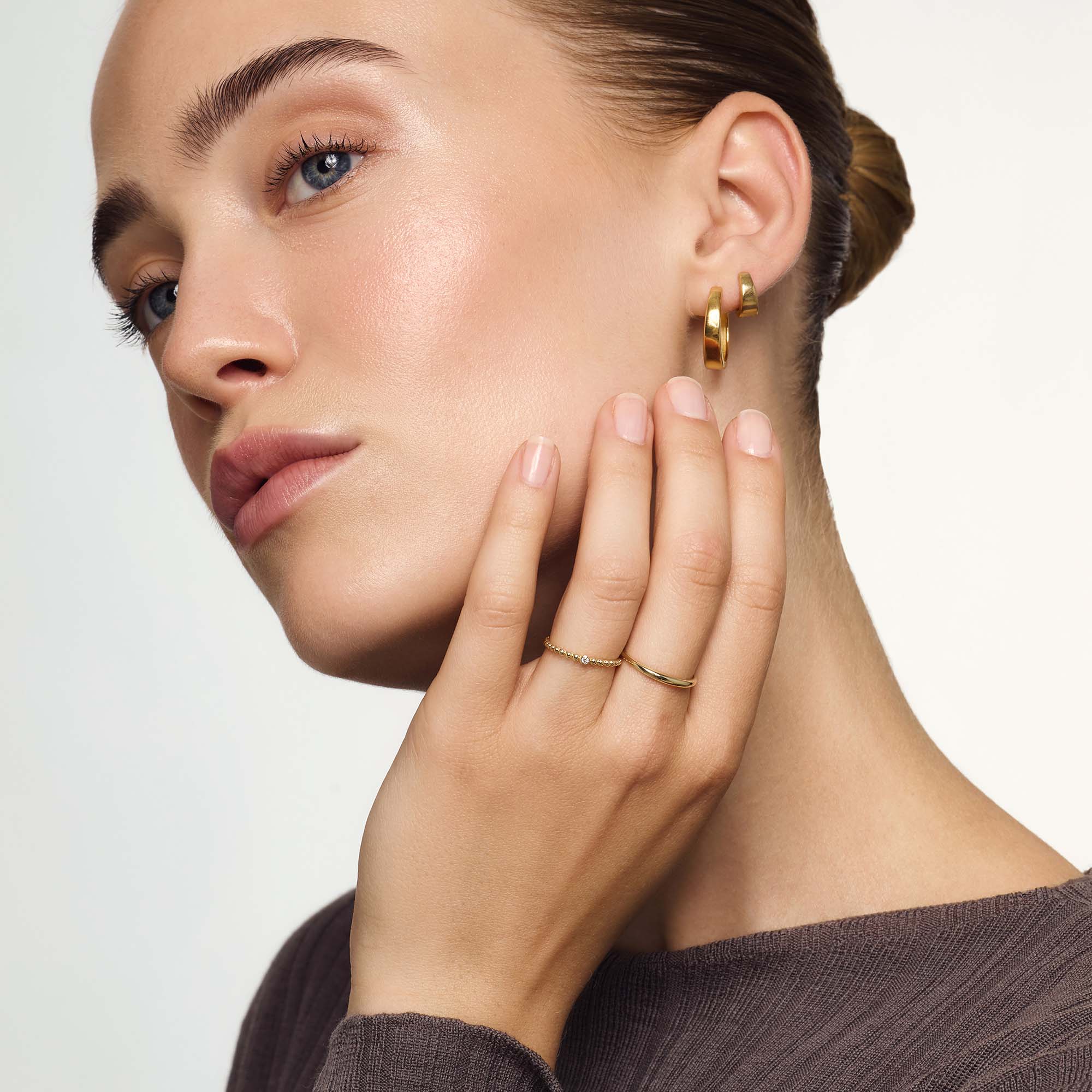 Slanke koepelring | Goud 14k