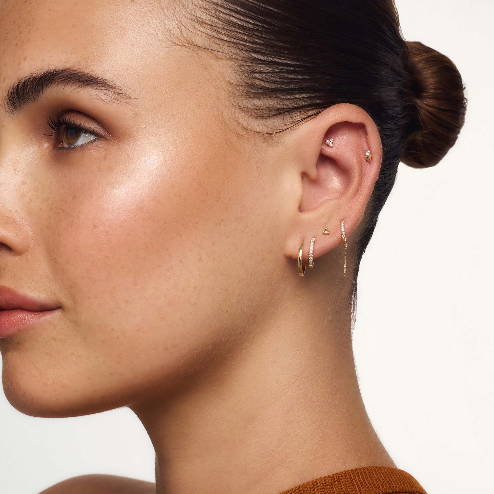 Enkel Huggie (12mm) | Goud 14k
