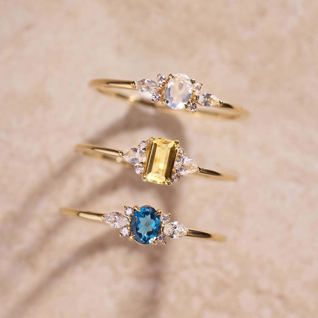 Maansteen Muze Ring | Goud 14k