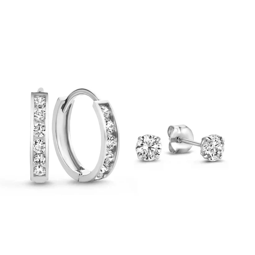 Dara Brillane Stenen Oorbellen Set | Goud 14k