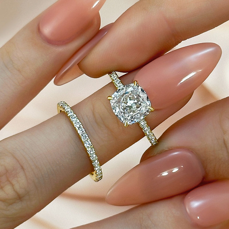 Bruidskussen 2-delige ringenset | goud 16k