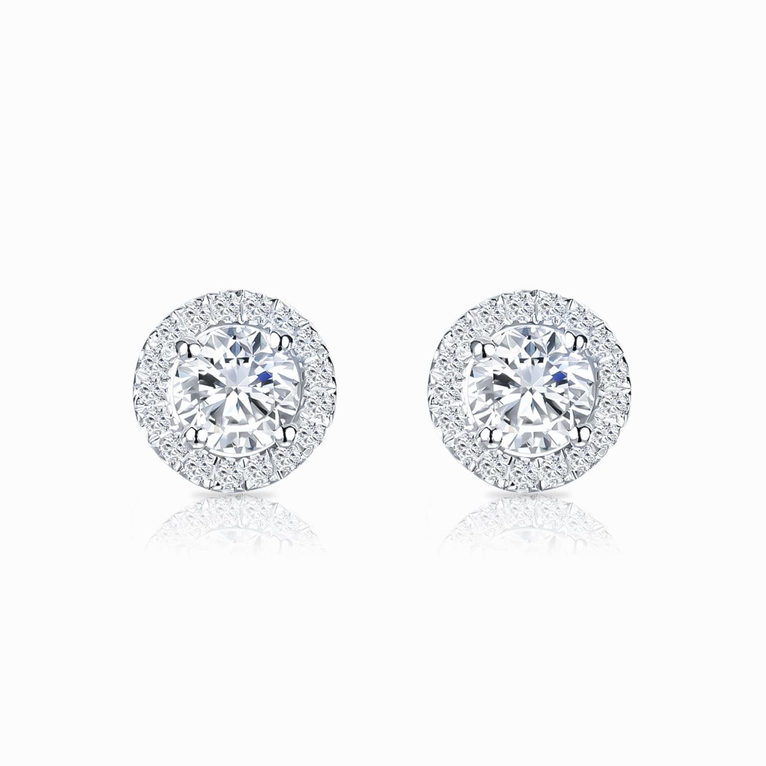 Belle Dame oorbellen | witgoud 17k