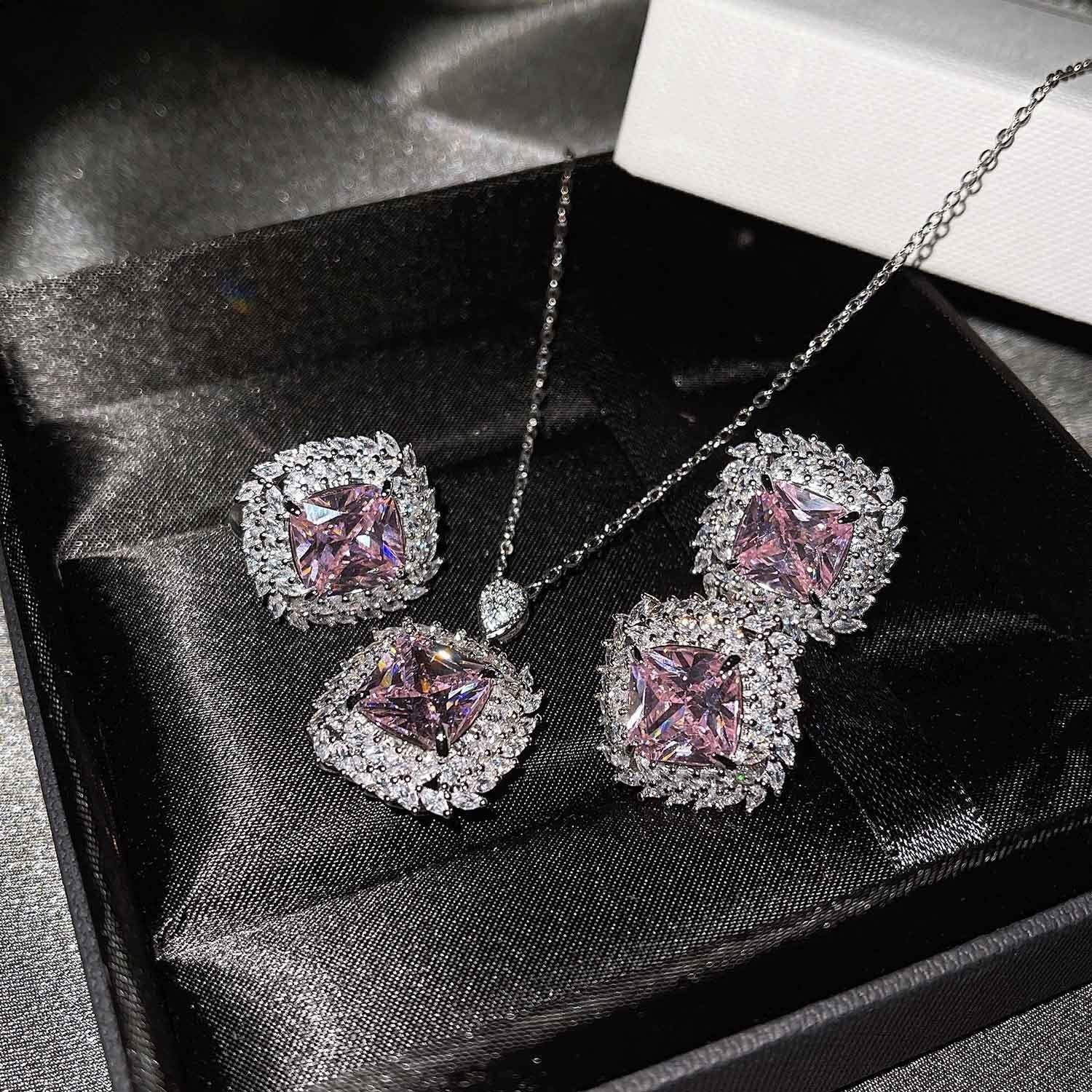 Caelith Verdane Roze Zetting | Witgoud 16k