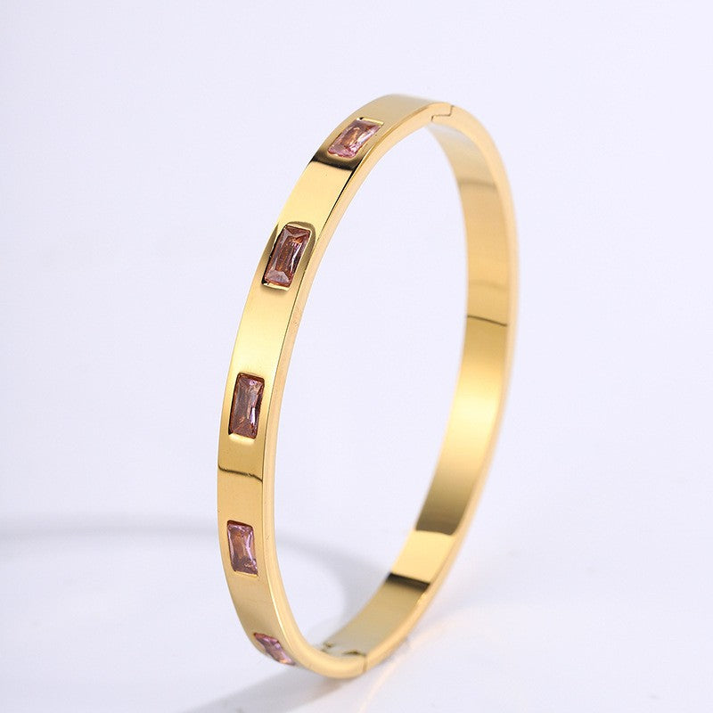 Renata Scarlatti armband roze goud 16k