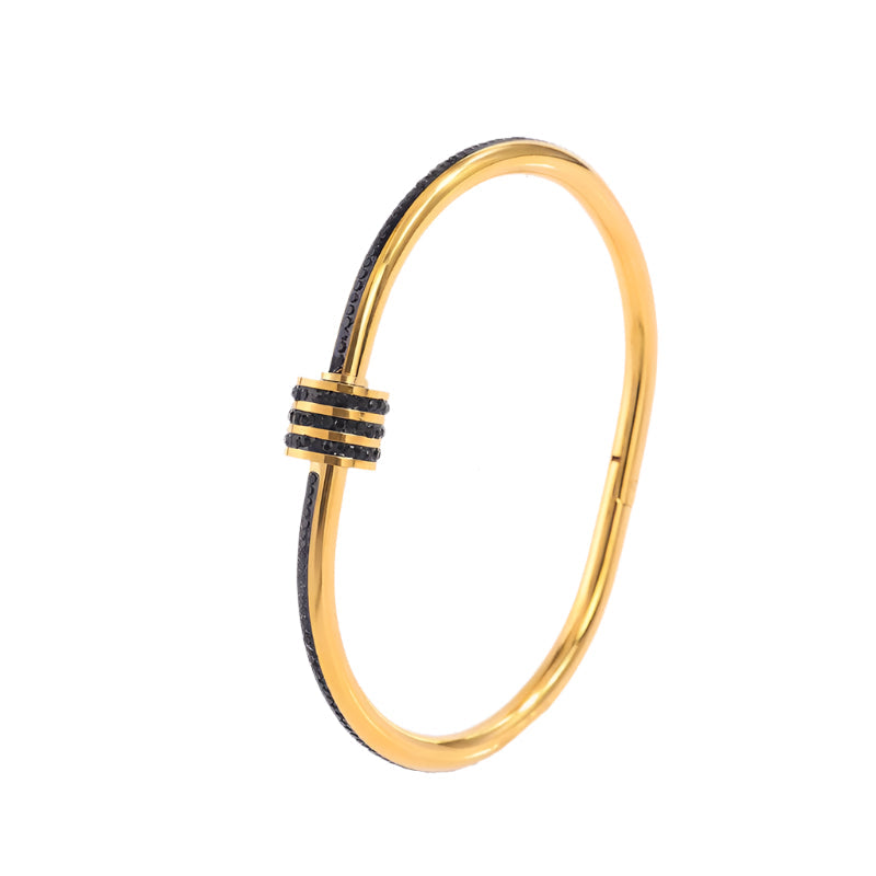 Tessandra Virelli armband zwart goud 16k