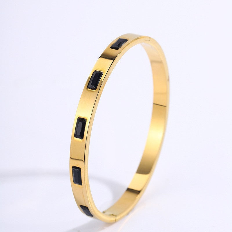 Renata Scarlatti armband zwart goud 16k