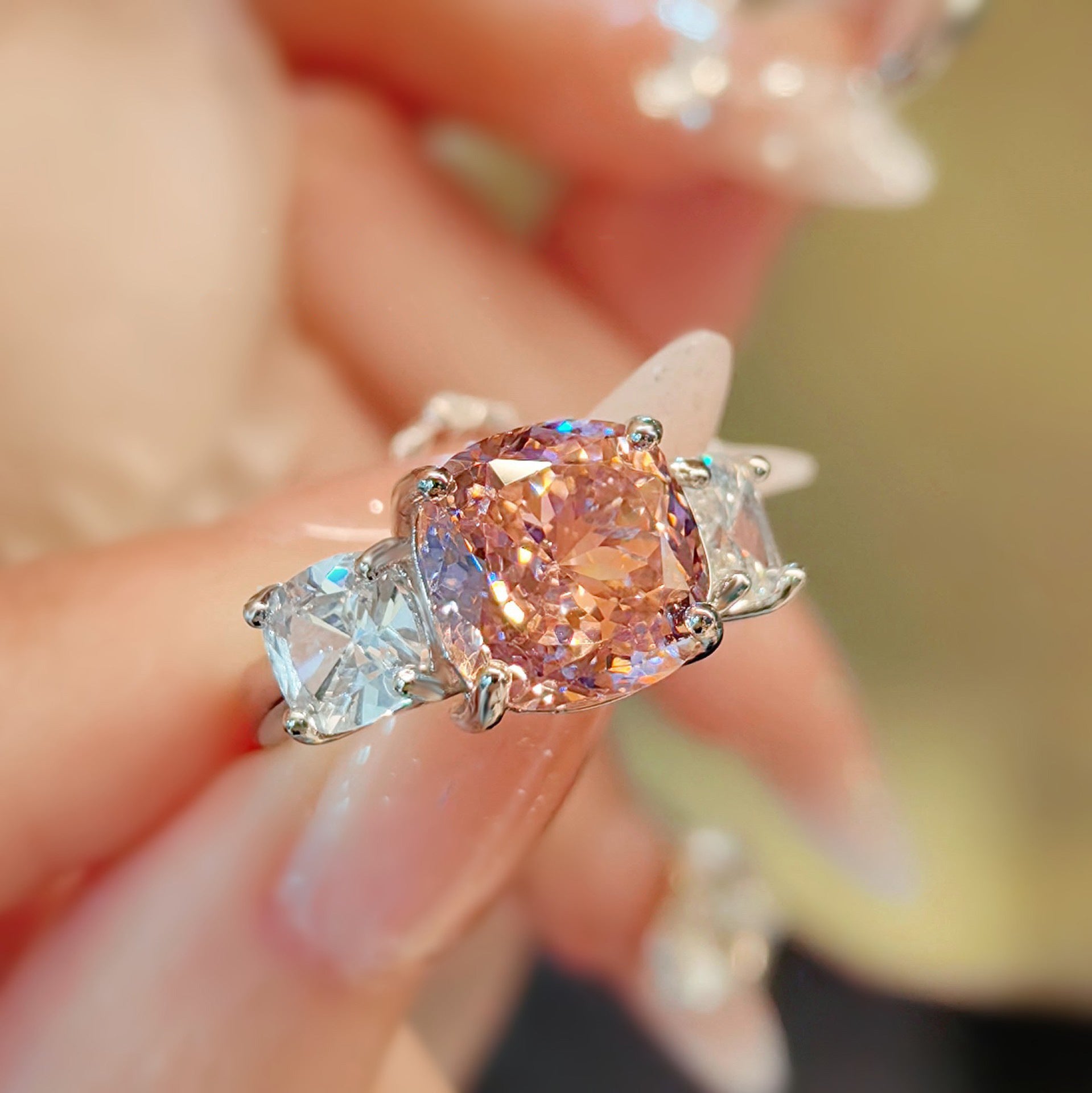 Adeline Rosetta Set | witgoud 14k
