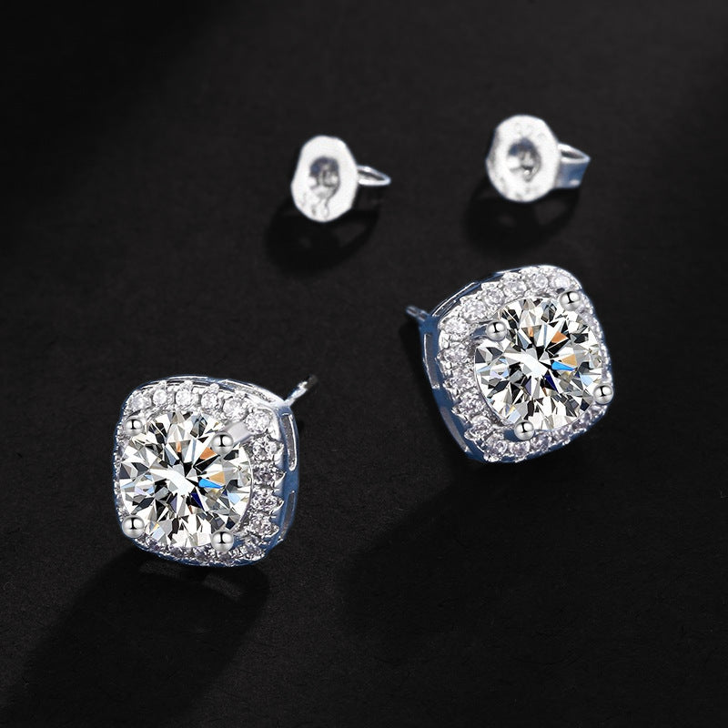 Elena kristal bezet | witgoud 18k