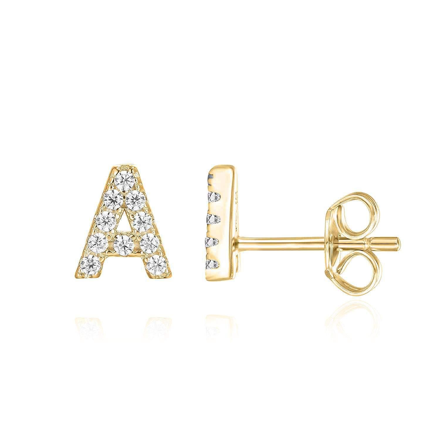 Initiaal oorbel | Goud 16k