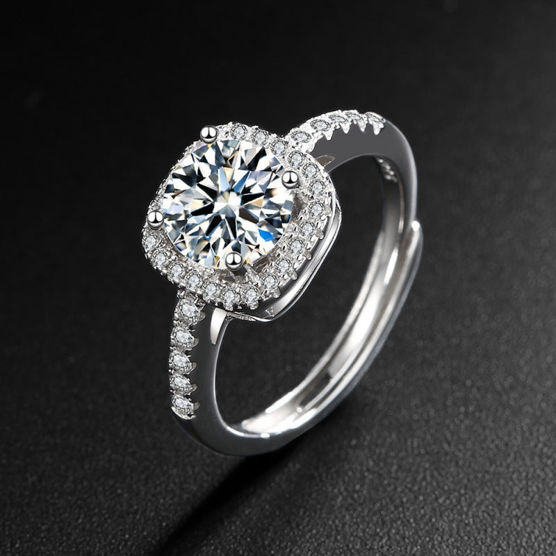 Elena kristal bezet | witgoud 18k
