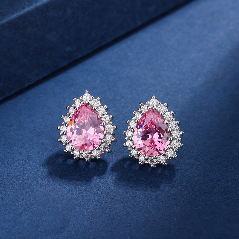 Aria Roze Druppel Set | Witgoud 16k