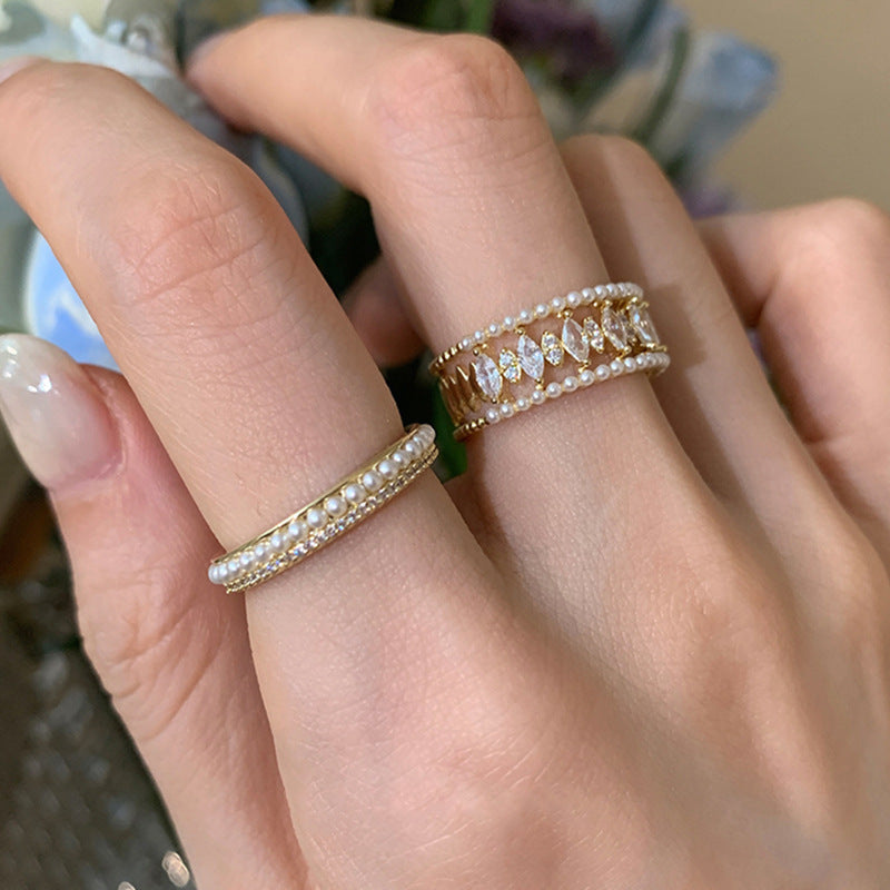 Elodie Vance Ring Set | Goud 16k