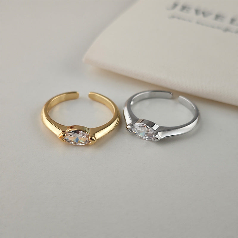 Aya Sterling Ring | Witgoud 16k