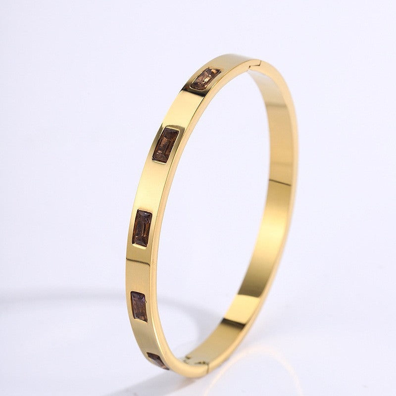 Renata Scarlatti armband zwart goud 16k