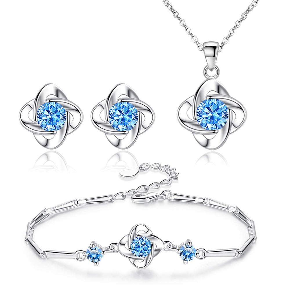 Seren Klee Lus Set Blauw | Witgoud 16k