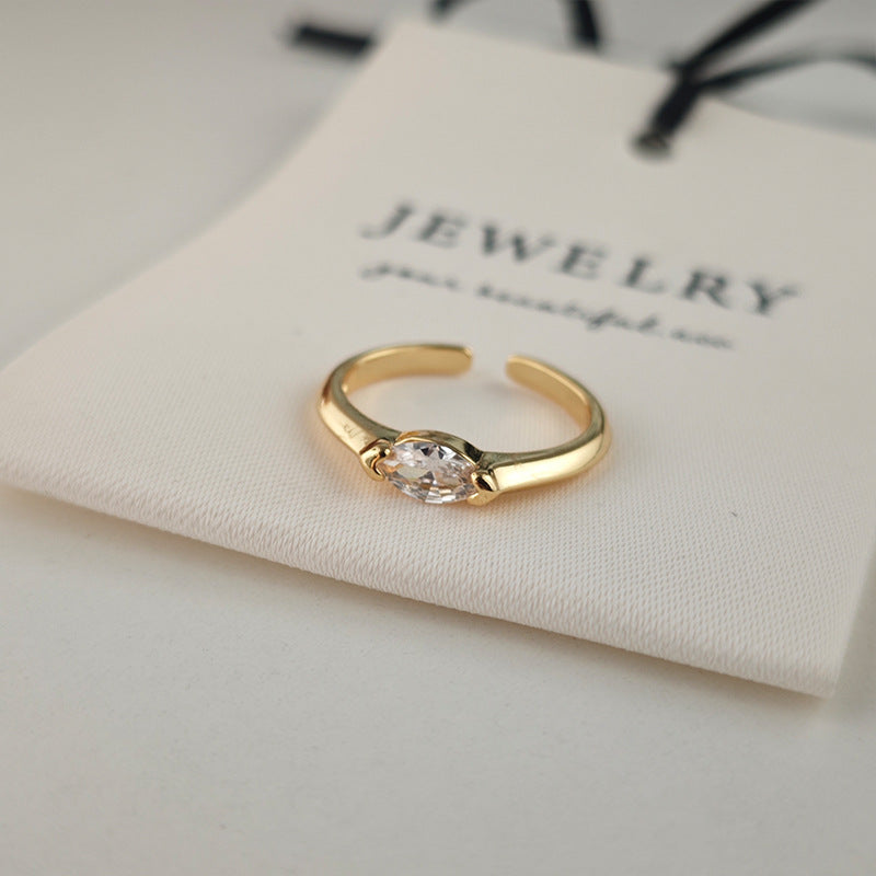 Aya Sterling Ring | Witgoud 16k