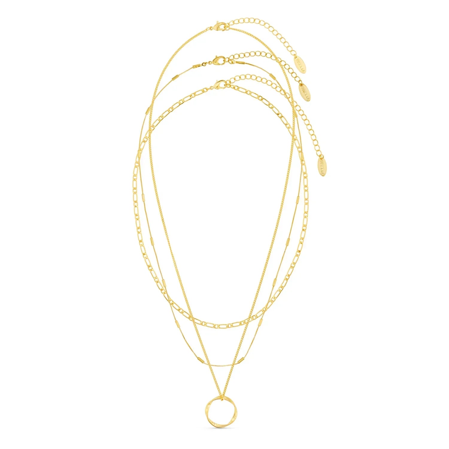 Open cirkel ketting | Goud 18k