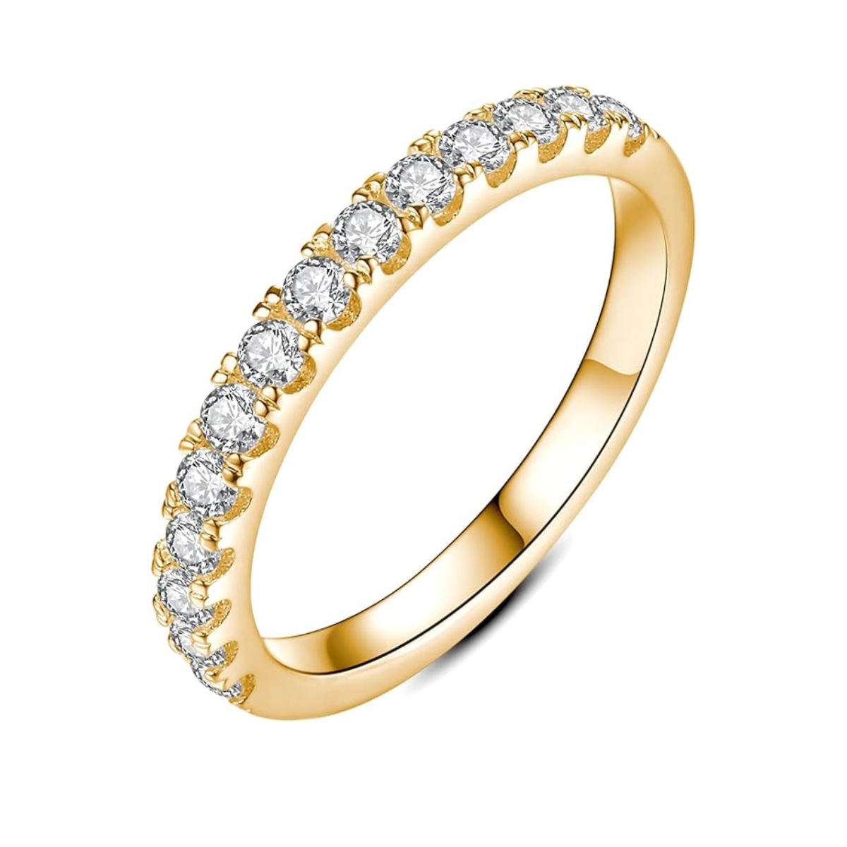 Moissaniet trouwring | Goud 18K