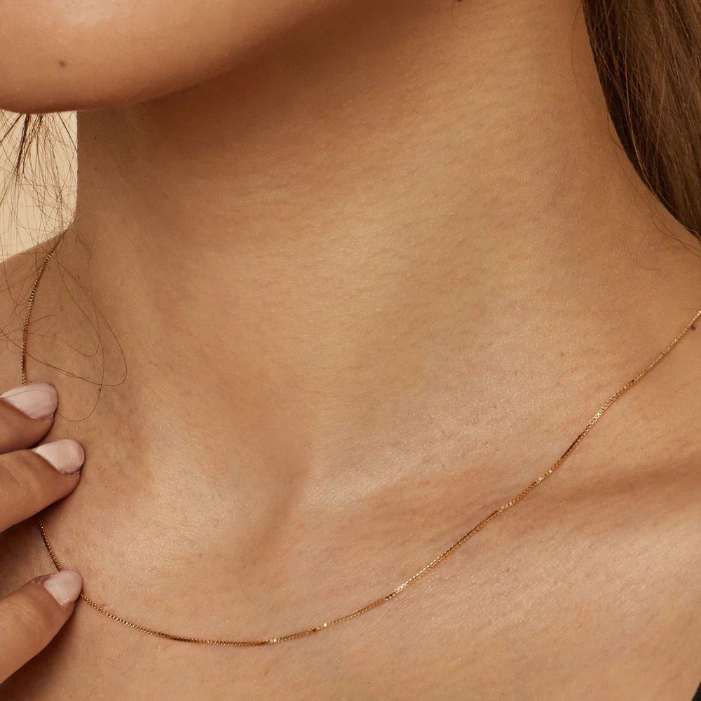 Bodega Box Ketting | Goud 18k