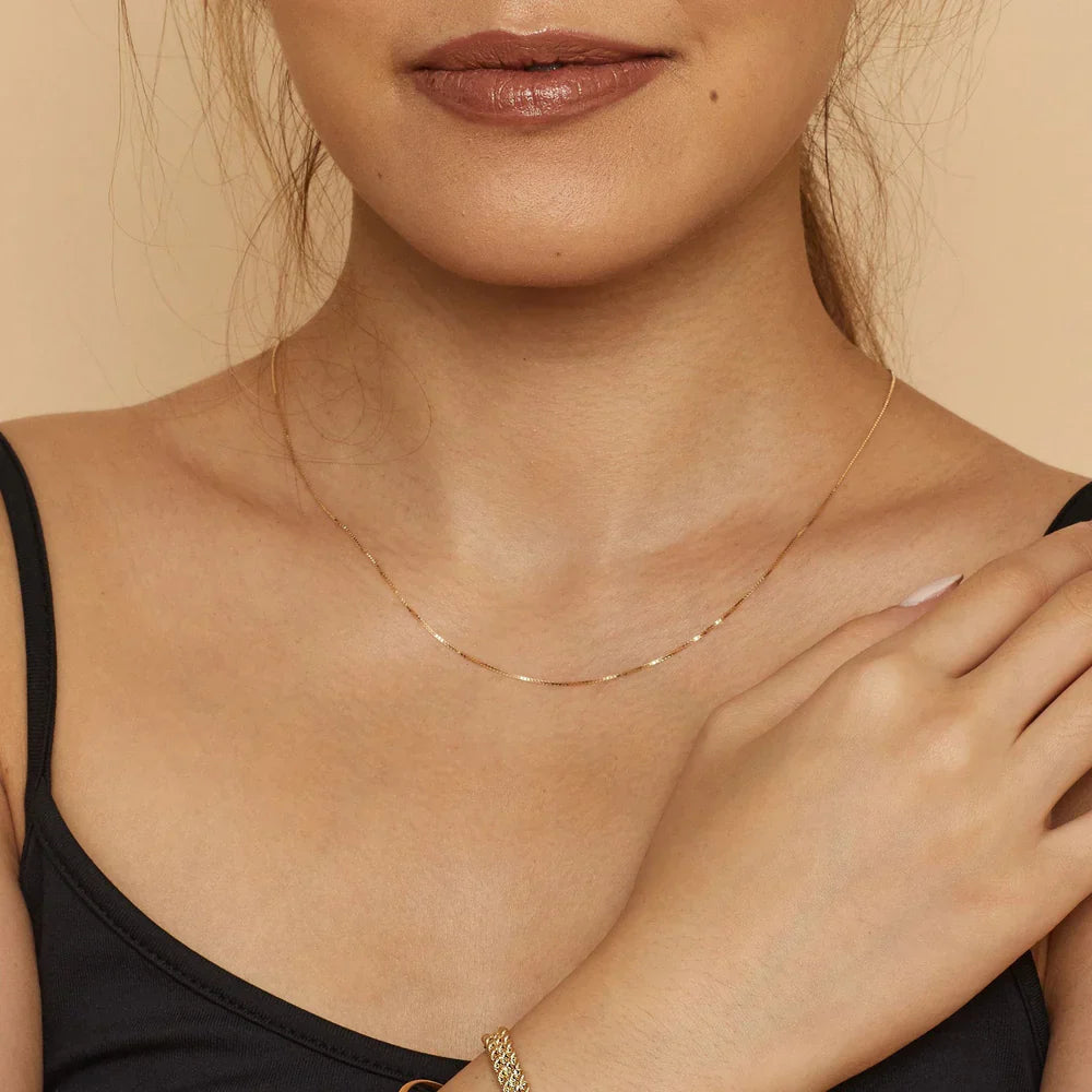 Bodega Box Ketting | Goud 18k
