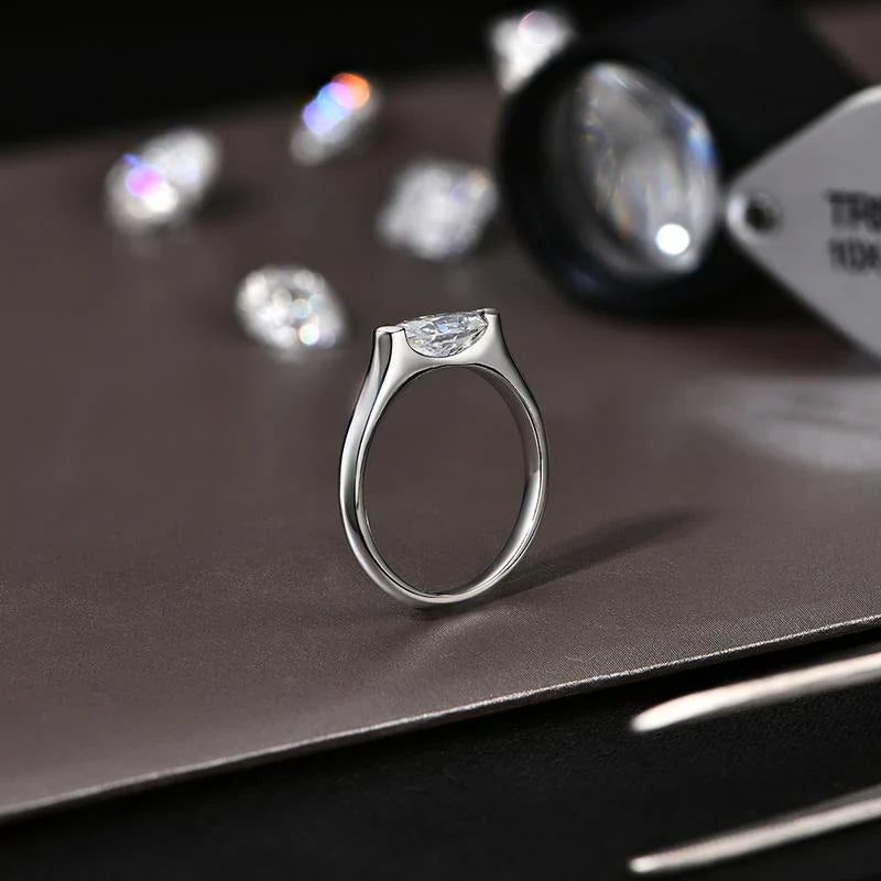 Hailey Playa Dunne Ring | Wit Goud 18k