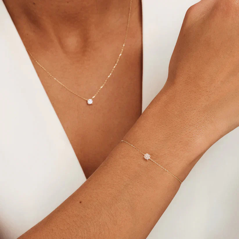 Cléa Moissanit Stein Set | Gold 14k