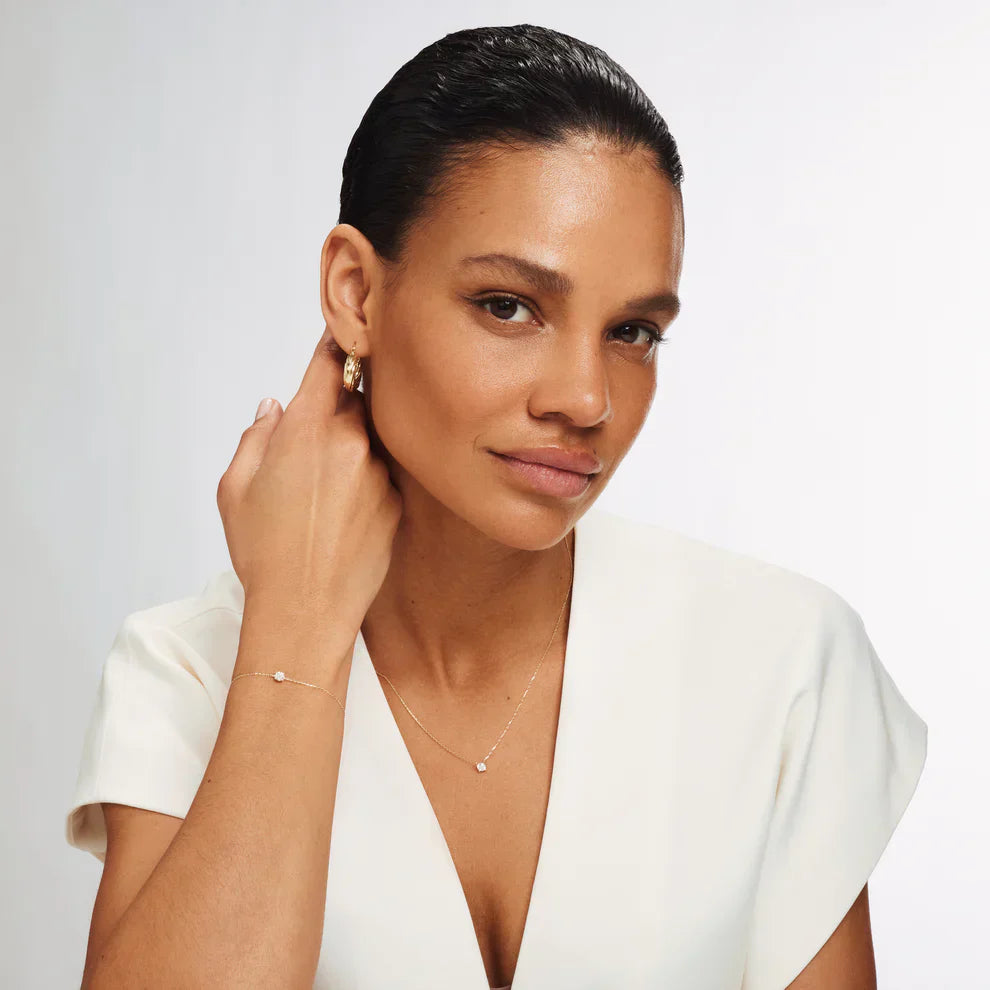 Cléa Moissanit Stein Set | Gold 14k