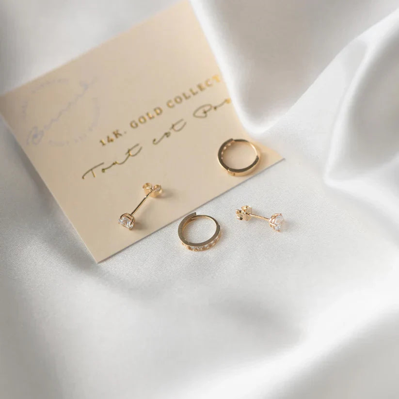 Larmes de Lune oorbellen | Goud 14k
