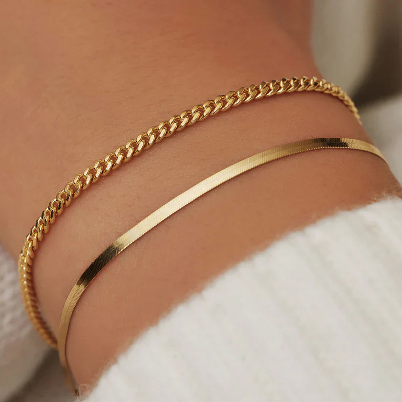 Soleil Slangenarmband | Goud 14k