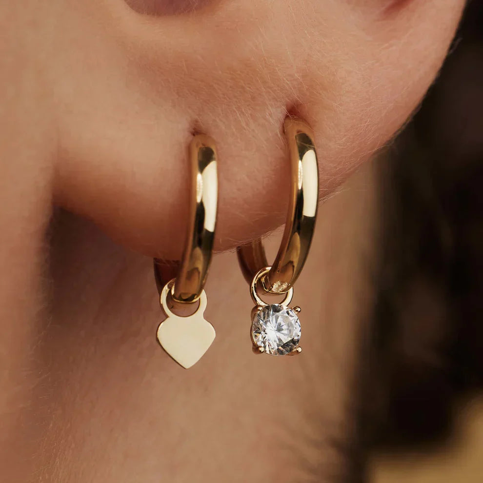 Larmes de Lune stenen oorbellen | Goud 14k