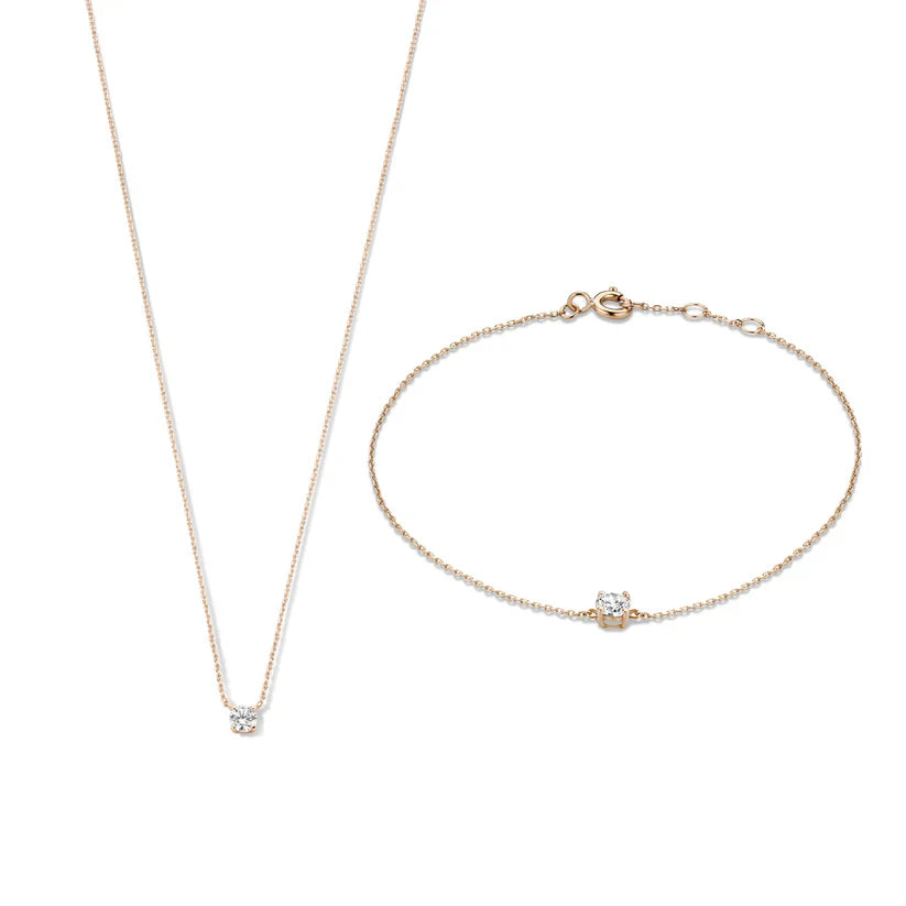 Cléa Moissanit Stein Set | Gold 14k