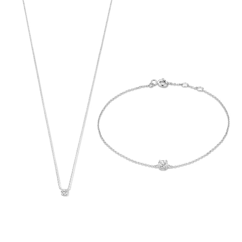 Cléa Moissanit Stein Set | Gold 14k