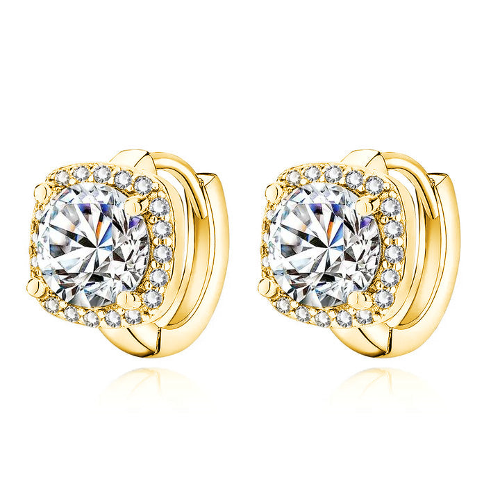 Nadine quadratische Ohrringe | Gold 18k